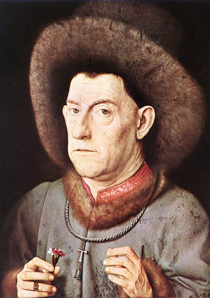 EYCK, Jan van Portrait of a Man with Carnation re